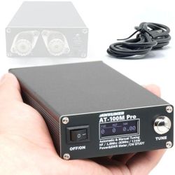 Pro Antenna Tuner 1.8Mhz-30Mhz Automatic Manual Tuning Device 125W Power & Standing Waves Meter Multifunctional Power Meter for HF Radio Support Morse