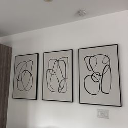 Modern Stylish three art pieces