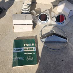 1949-51 Ford Custom Deluxe Side Mirrors And Extra Pieces