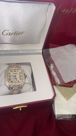 Cartier watch 2tone white and gold
