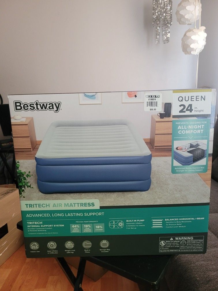 **NEW** Queen Air Mattress with Built-in AC Pump