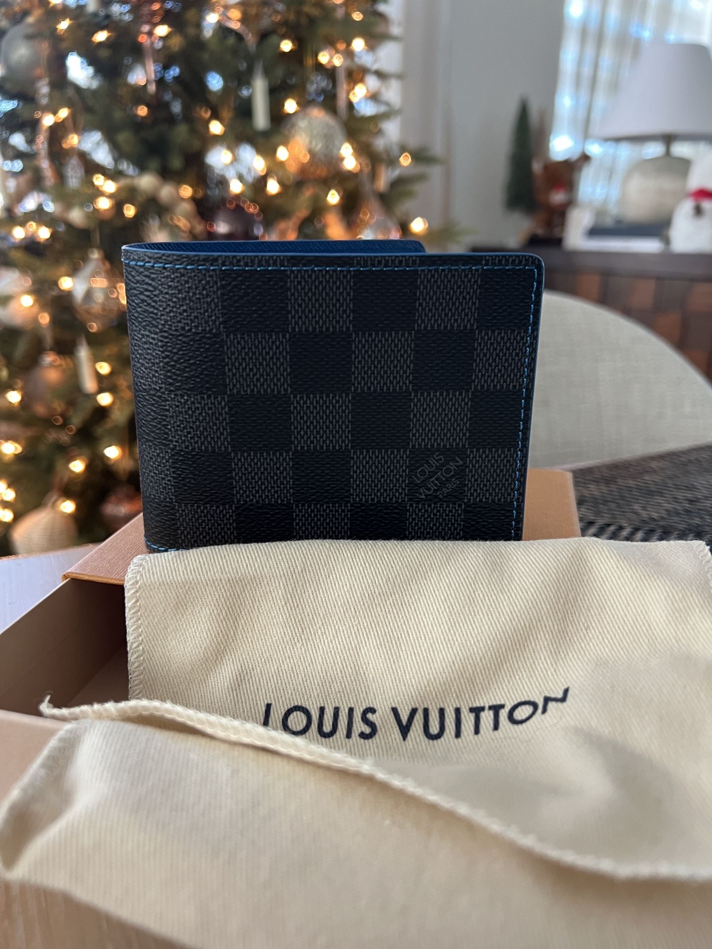 Louis Vuitton Slender Wallet - Damier Graphite Blue 