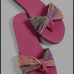Havaianas Women's You St. Tropez Flip Flops, Pink Electric,size 7/8