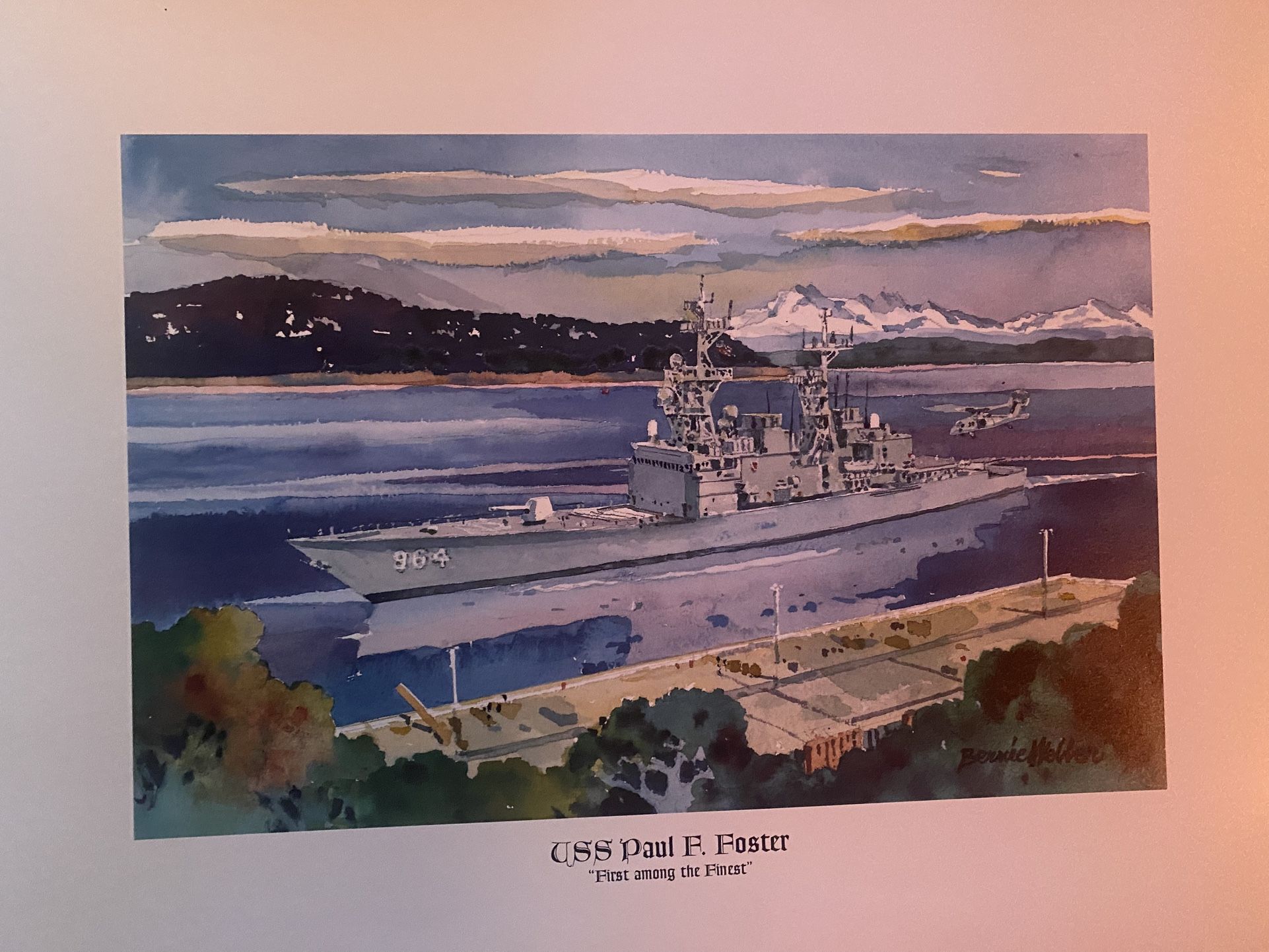 Bernie Webber Paul F. Foster Navy Ship Print.