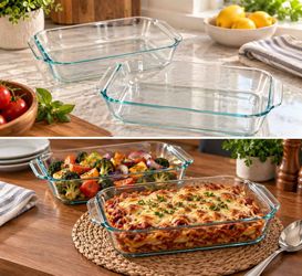Pyrex Clear Glass Baking Dish Set