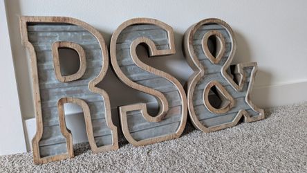 Large Rustic Letters