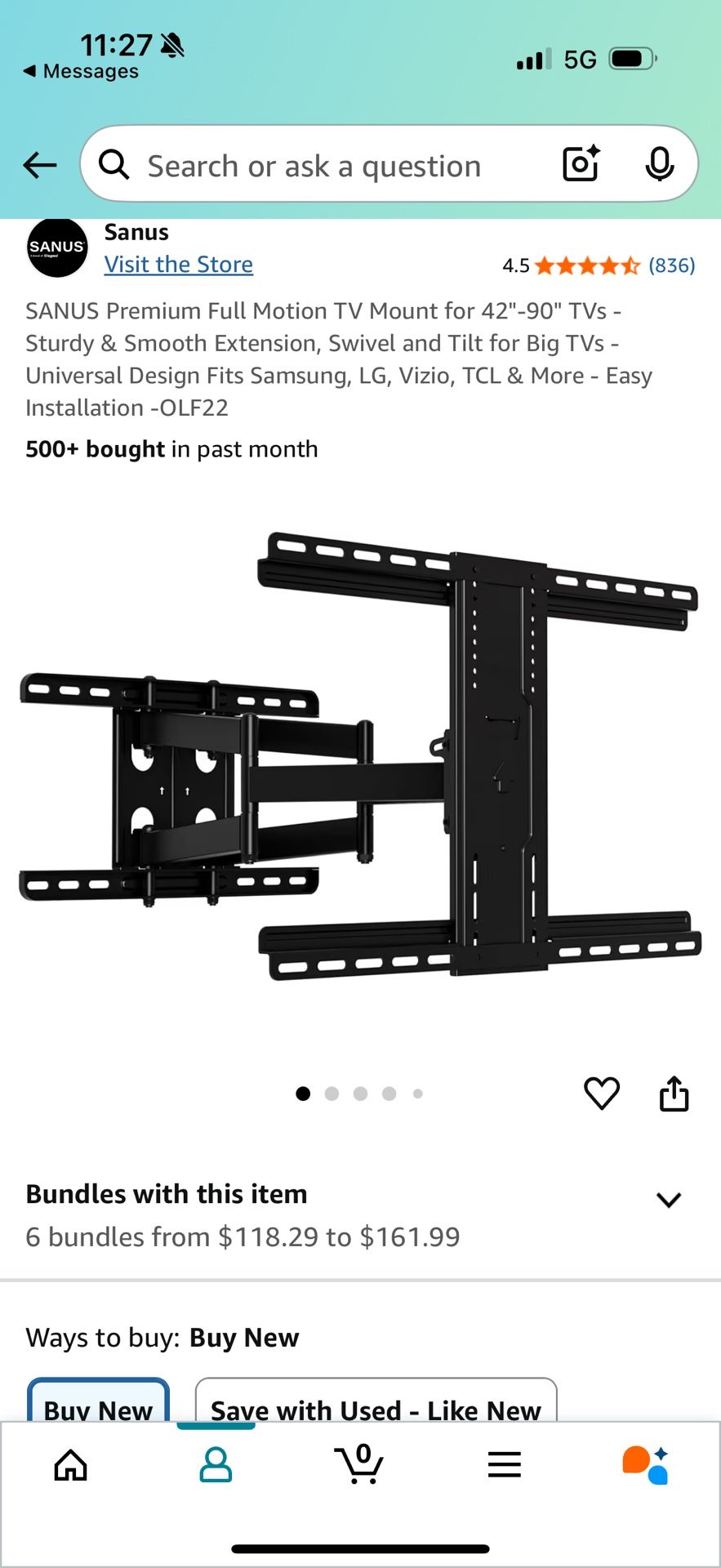 TV MOUNT - Full Motion - 42-90 inches