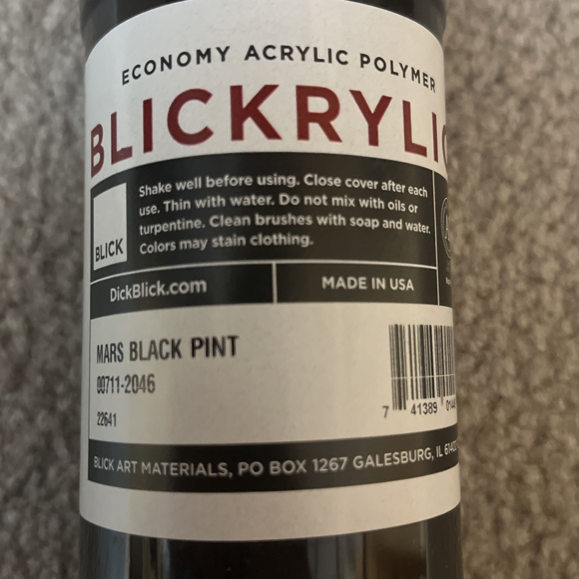 Black And White Acrylic Paint