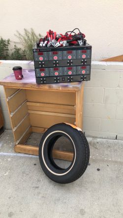 8 unit battery charger and brand new 13in travel star