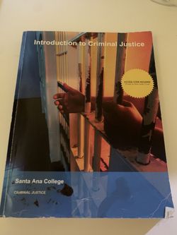 Santa Ana College Criminal Justice textbook