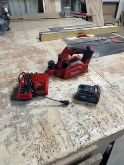 Milwaukee M18 Cordless Hand Planer with Battery and Charger
