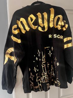 Disneyland Spirit Jersey Black Gold Sleeping Beauty Castle