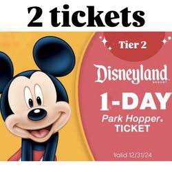 Two Disneyland Hopper Tickets