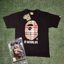 Black x Burberry Bape T Shirt 