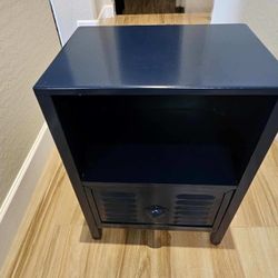 Blue Accent Table With Drawer 