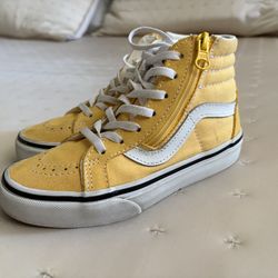 Yellow high top girl vans size 13