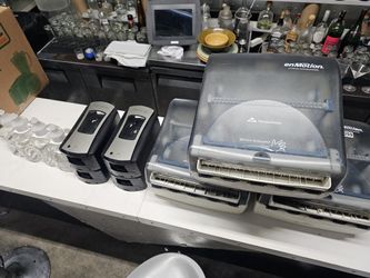 Lot Of Motion Sensing Paper Towls And Soap Dispenser 