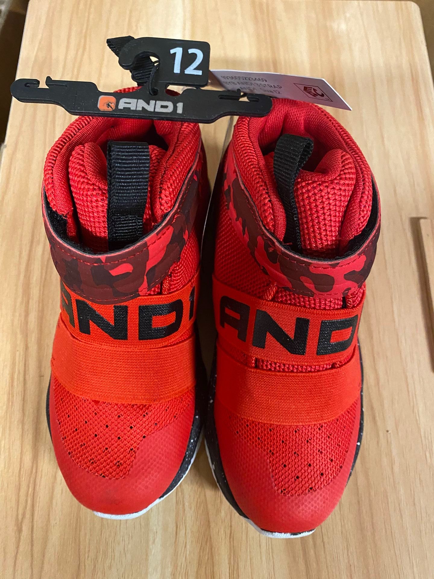 New And1 Boy Red Shoes Size 12