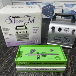Moving Sale! Iwata Silver Jet Compressor And Airbrush