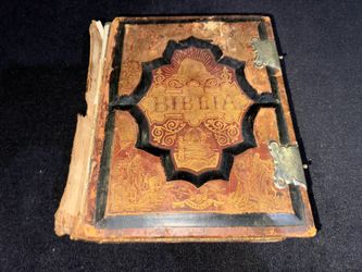 Antique HOLY BIBLE 1880 - 19th Century