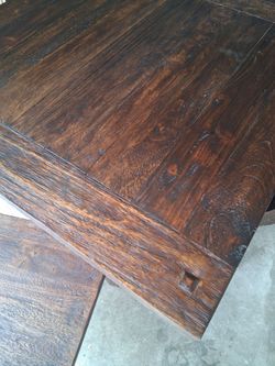 Real wood dining table