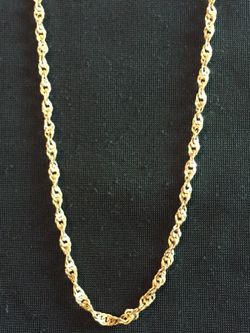 14k solid gold fancy style chain