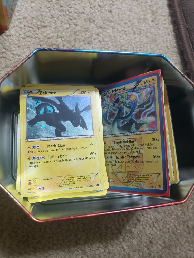 Pokemon Cards and tin!