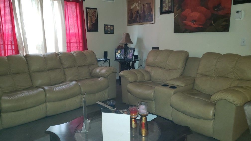 Reclining Sectional beige