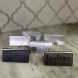 6- Stainless Steel Reusable Name Tents
