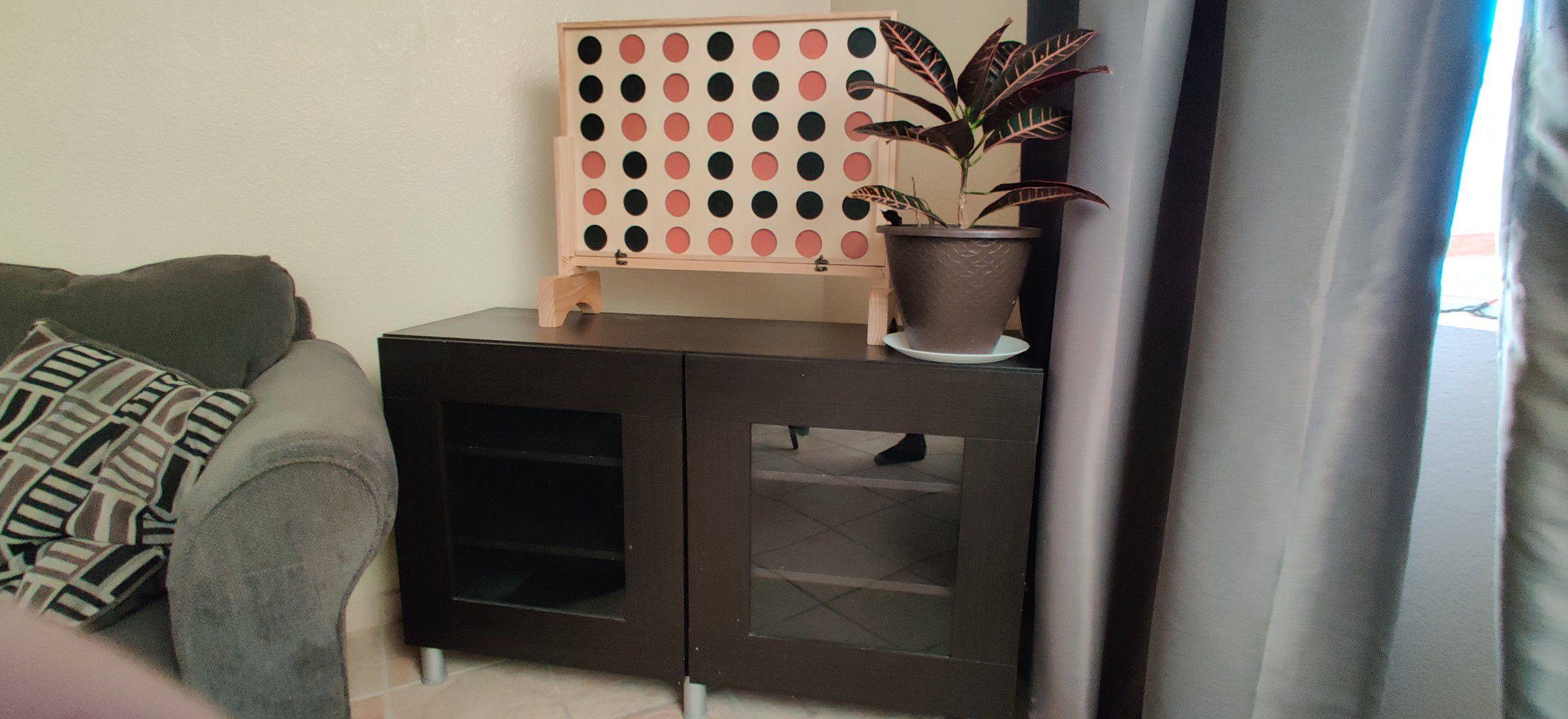 IKEA Brand TV stand with 3 shelves for storage