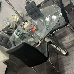 Dining Set 5 Pc Table Glass 😍