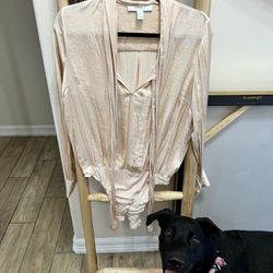 Satin Neck Tie Bodysuit 