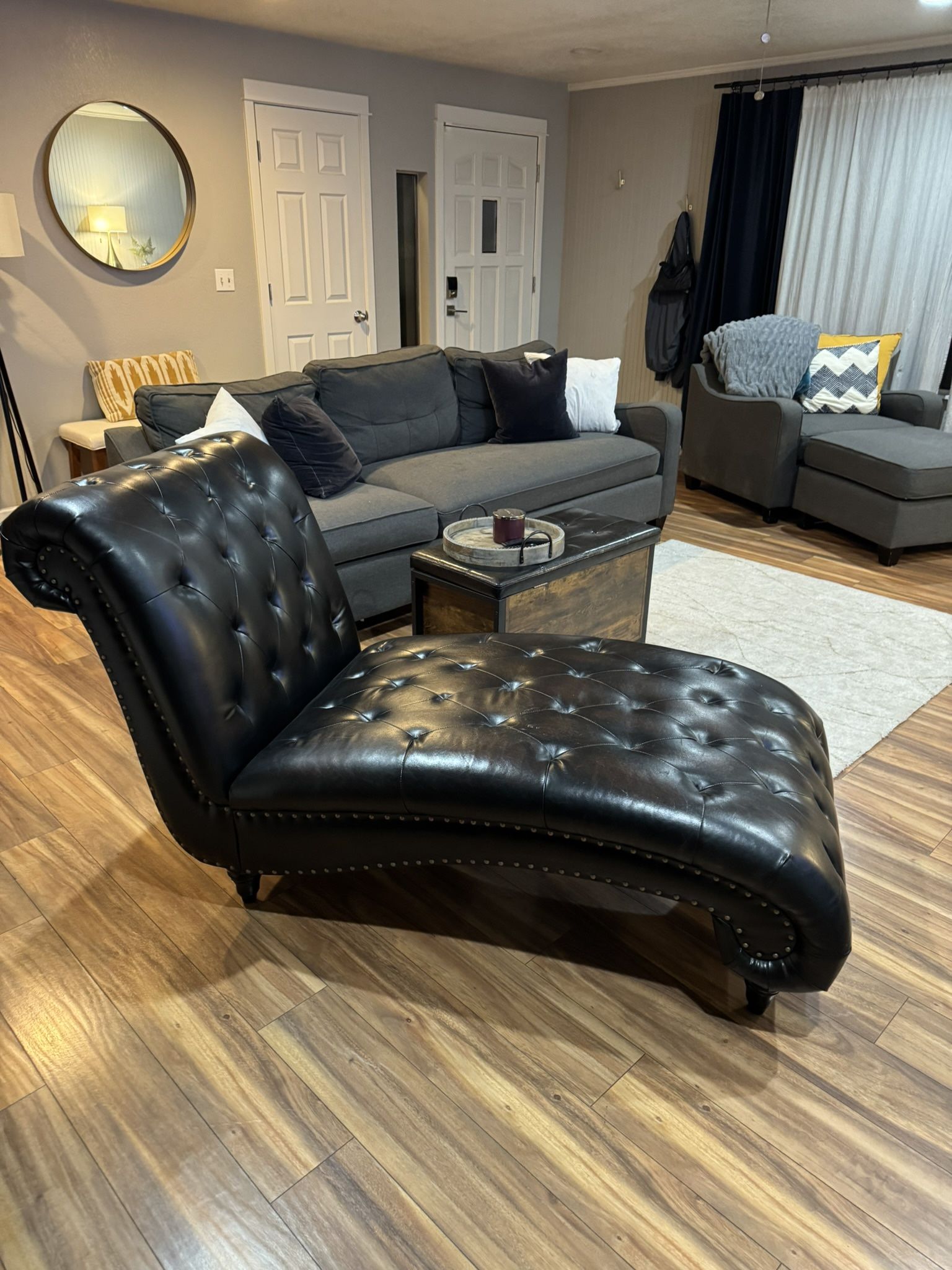 Leather Chase Lounge Accent Chair