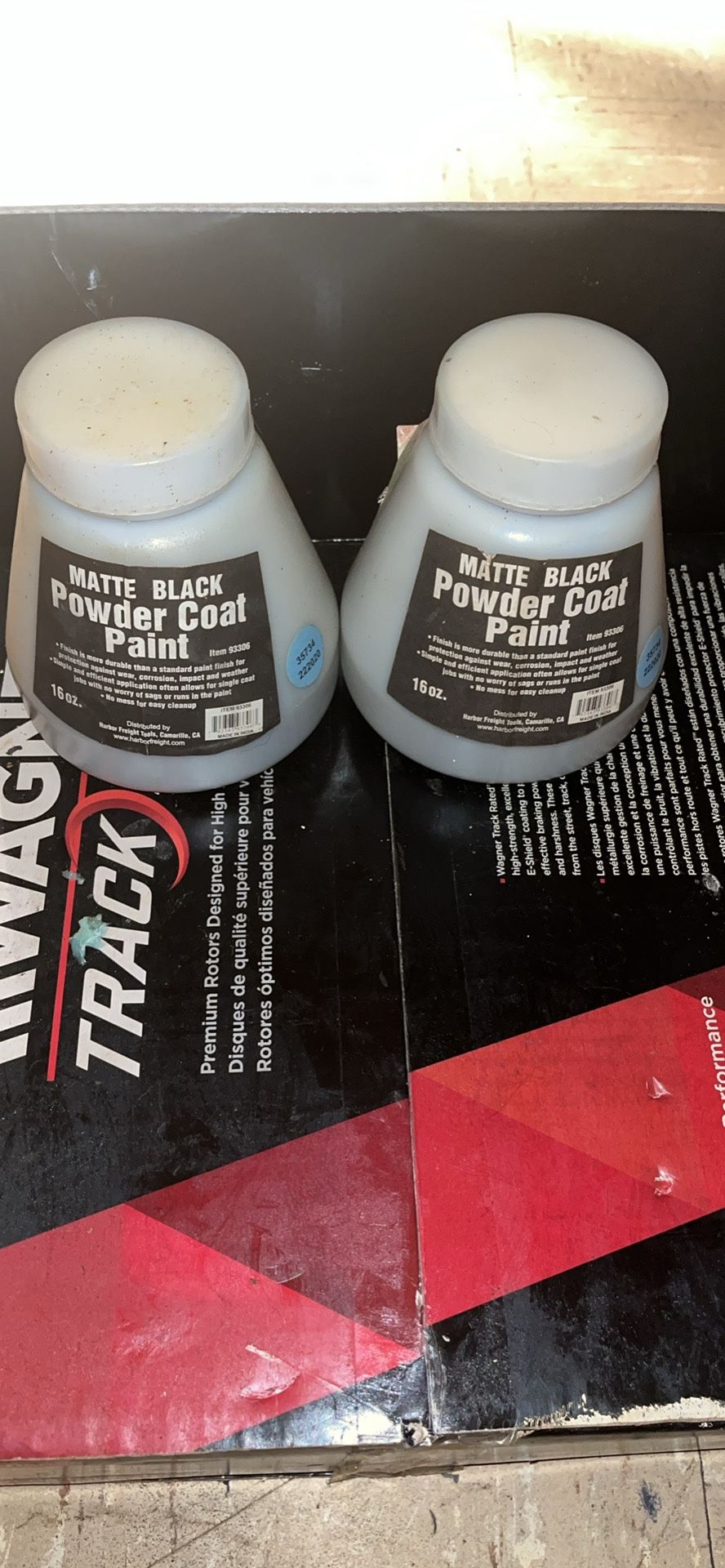 Two Powder Coat Matte Black Paint