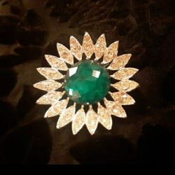 SARAH COVENTRY  DAISY RHINESTONE BROOCH  c1950-60