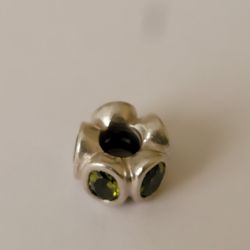 Pandora Green Cz Sliding Charm