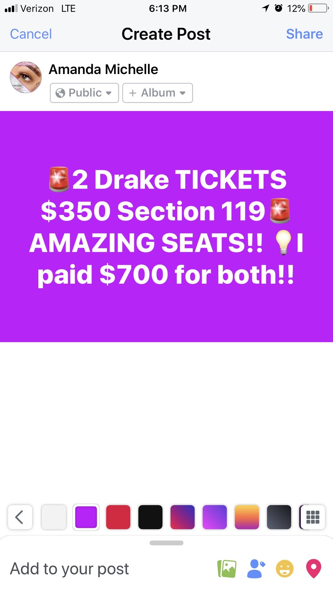 2 Drake Tickets