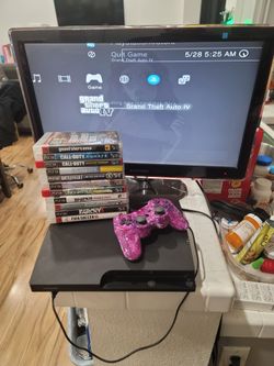 PLAYSTATION 3 SLIM 320GB WITH 12 GAMES 100%