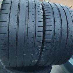 Un Par De Llantas Usadas Michelin Pillot Súper Sport Runflat P 285/35/ZR/19 99Y 90% De Vida