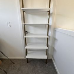 Gold & White Ladder Bookshelf