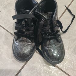 Glitter Black Boots 9C