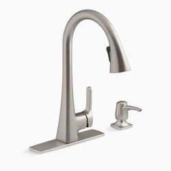 Kohler Maxton  Stainless Pull Down Kitchen Faucet Sink