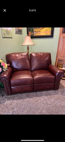 Leather Love Seat And Couch