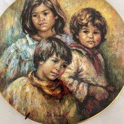 Royal Daulton Plate Village Children By Lisette Dewinn 1980
