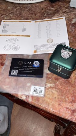 Moissiante stones Vvs 4ct silver big Ring (PASSES DIAMOND TESTER)(ON SALE)