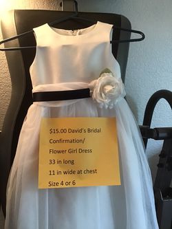 Girls confirmation / Flower Girl dress, David’s Bridal. Size 4-6