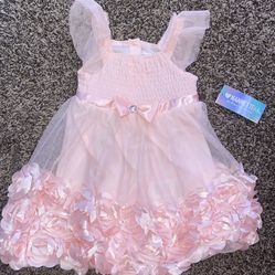 Light Pink Flower Dress For Girl 