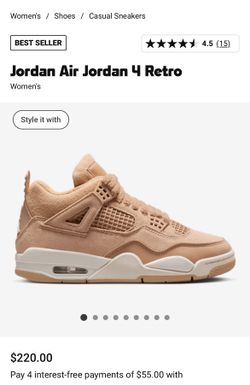 Jordan 4s Woman’s