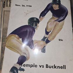 1936 Temple Vs Bucknell Football Program 