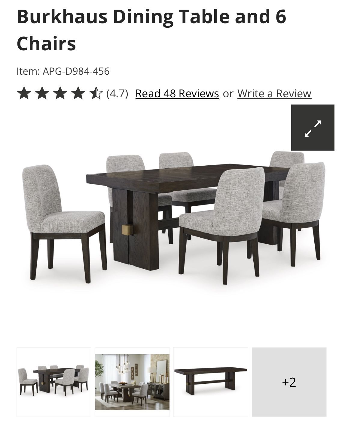 Ashley Burkhaus Extendable Dining Table And 6 Chairs